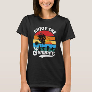 Hier kommt die Sonne Regenbogen Retro Vintag Genie T-Shirt