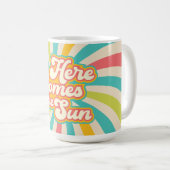 Hier kommt die Sonne Retro Summer Vibes Kaffeetasse (VorderseiteRechts)