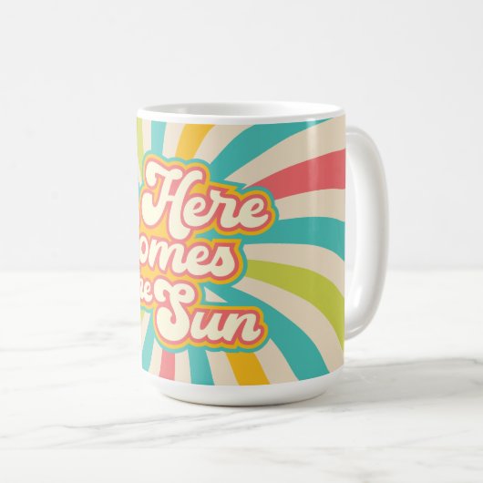 Hier kommt die Sonne Retro Summer Vibes Kaffeetasse (VorderseiteRechts)