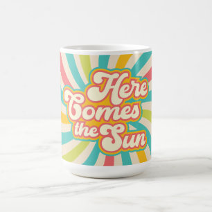 Hier kommt die Sonne Retro Summer Vibes Kaffeetasse