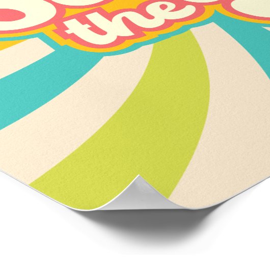 Hier kommt die Sonne Retro Summer Vibes Poster (Ecke)