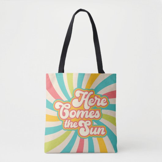 Hier kommt die Sonne Retro Summer Vibes Tasche (Vorderseite)