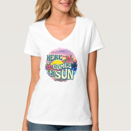 Hier kommt die Sonne Retro Tropical Hawaiian Beach T-Shirt