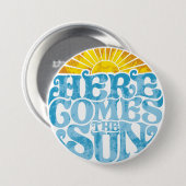 Hier kommt die Sonne | Retro | VINTAG Button (Vorne & Hinten)