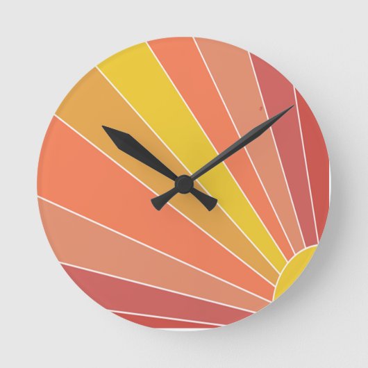 Hier kommt die Sonne Runde Wanduhr (Vorderseite)