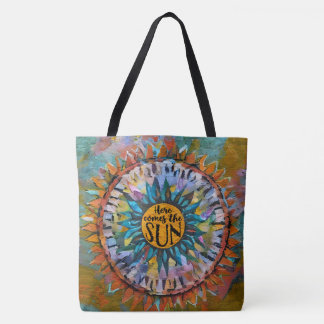 Hier kommt die Sonne Sonnenschein Boho Tasche