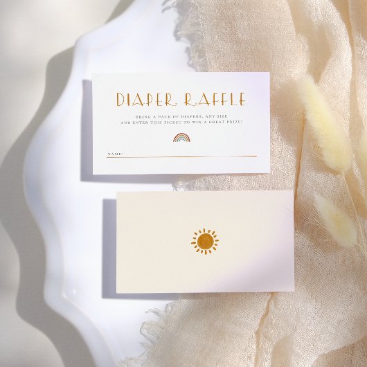 Hier kommt die Sonne | Sonnenschein-Windeln Begleitkarte