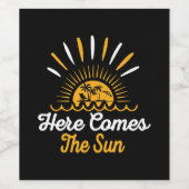 Hier kommt die Sonne Weinetikett (Einzelnes Label)