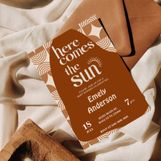 Hier kommt die Sonnen-Baby-Dusche Einladung