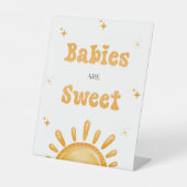 Hier kommt die Sonnendusche Babys sind süß Sockelschild (Vorderseite)