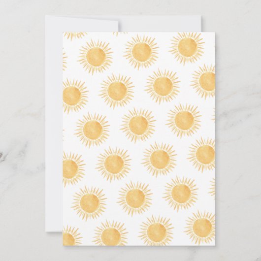 Hier kommt die Sonnendusche des Sohnes Einladung (Rückseite)