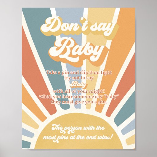 Hier kommt die Sonnendusche des Sohnes. Sage kein Poster (Vorne)