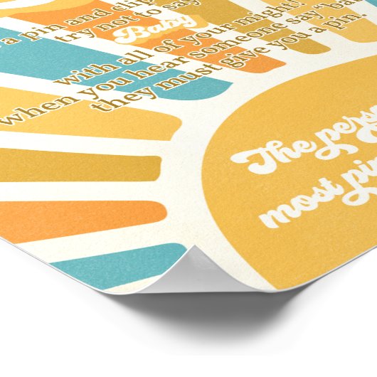 Hier kommt die Sonnendusche des Sohnes. Sage kein Poster (Ecke)