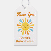 Hier kommt die Sonnendusche-Gefälligkeit Geschenkanhänger (Vorderseite)