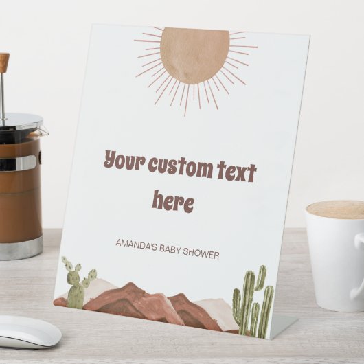 Hier kommt die Sonnendusche mit individueller Tisc Sockelschild (In Situ)