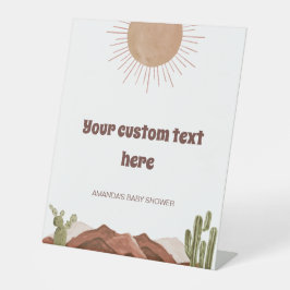 Hier kommt die Sonnendusche mit individueller Tisc Sockelschild