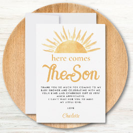 Hier kommt die Sonnendusche Son Sun. Danke