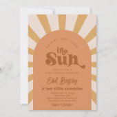 Hier kommt die Sonnendusche | Sun Baby Dusche I Einladung (Vorderseite)