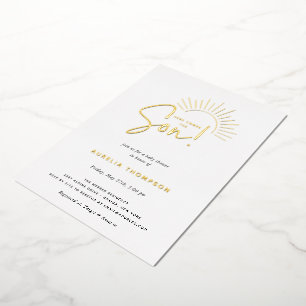 Hier kommt die Sonnendusche von Son Boho Folieneinladung