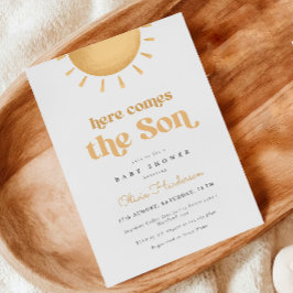 Hier kommt die sonnengelbe Babydusche. Einladung