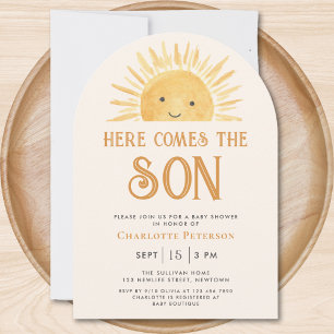 Hier kommt die sonnengelbe Sonnenscheindusche Einladung