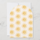 Hier kommt die sonnengelbe Sonnenscheindusche Einladung (Rückseite)