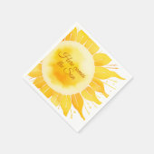 Hier kommt die sonnengelbe Sonnenscheindusche Serviette (Ecke)