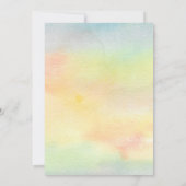 Hier kommt die sonnengeschlechtsneutrale Babydusch Einladung (Rückseite)