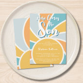 Hier kommt die Sonnenschein-Babydusche Einladung