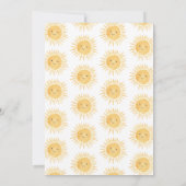 Hier kommt die Sonnenschirm-Babydusche Einladung (Rückseite)