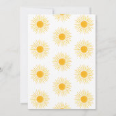 Hier kommt die Sonnenschirm-Babydusche Einladung (Rückseite)