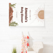 Hier kommt die Sonnensonne Baby Dusche Willkommen Banner (InSitu)