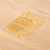 Hier kommt die Sonnensonnendusche mit gelbem Gelbs Acryleinladungen (Ablage )