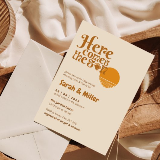 Hier kommt die sonnige Gender-Enthüllung Einladung