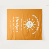 Hier kommt die sonnige, trendige Duschkabine Wandteppich (Vorderseite (Horizontal))