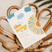 Hier kommt die Sons Twin Boy Baby Shower Einladung