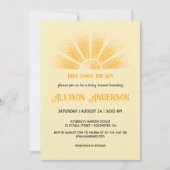 Hier kommt die Sun Baby Dusche Einladung (Vorderseite)