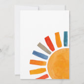 Hier kommt die Sun Baby Dusche Einladung (Rückseite)