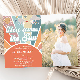 Hier kommt die Sun Baby Dusche mit dem gedämpften  Einladung