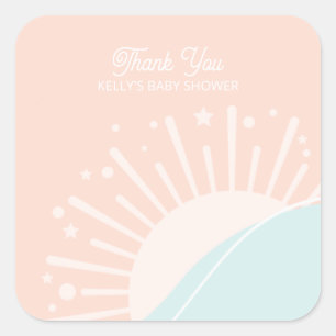 Hier kommt die Sun Classic Quadratischer Aufkleber