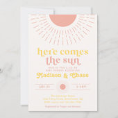 Hier kommt die Sun Co-Ed Baby Dusche Einladung (Vorderseite)