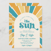 Hier kommt die Sun Co-Ed Baby Dusche Einladung (Vorne/Hinten)