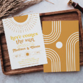 Hier kommt die Sun Co-Ed Baby Dusche Einladung