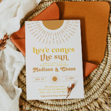 Hier kommt die Sun Co-Ed Baby Dusche Einladung