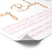 Hier kommt die Sun Girl Babydusche. Sage kein Baby Poster (Ecke)