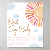 Hier kommt die Sun Girl Babydusche. Sage kein Baby Poster (Vorne)