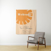 Hier kommt die Sun Retro Baby Dusche Wandteppich (Beispiel)