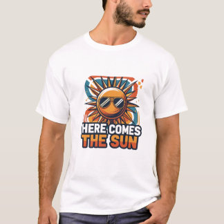 Hier kommt die Sun Retro Vintag T-Shirt