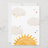 Hier kommt die Sun Sunshine Baby Dusche Einladung (Rückseite)