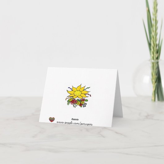 Hier kommt die Sun Ukrainian Folk Art Karte (Rückseite)